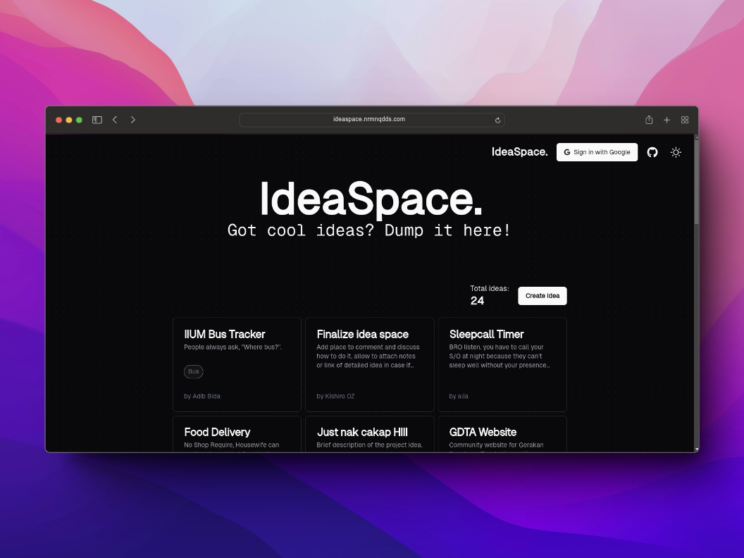 Project IdeaSpace